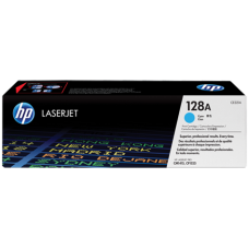 Cartucho original de tóner cian HP 128A LaserJet(CE321A)